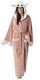 Star Wars The Mandalorian Grogu Costume Adult Robe Hooded Bathrobe Men Women XXS/XS