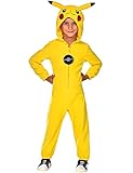 amscan 9908885 Offiziell lizenziertes Pikachu Kostüm für Kinder Jungen 8-10 Jahre, Gelb