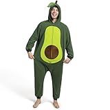 Spooktacular Creations Unisex-Erwachsene Avocado-Pyjama-Plüschkostüm mit Hut für...