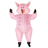 AirSuit® Aufblasbares Kostüm Schwein | Ausgefallenes Auflbaskostüm | Premium Qualität | Größe...