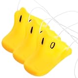 Toyvian Entenschnabel KostüM ZubehöR, 3 StüCk Lustige Gelbe Vinyl Tier Nase Mit Gummiband Weiche...