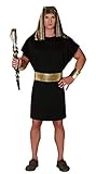 FIESTAS GUIRCA Antikes Pharao-Kostüm für Herren Karnevals-Verkleidung schwarz-goldfarben - Schwarz