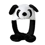 Laahoem Bewegliches Ohr Panda Hut Damen niedlich lustig Plüsch Hut Mütze Tier Cosplay Geburtstag...