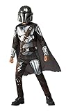 Rubie's Rubies 702773-M Klassisches Mandalorian Kinderkostüm, Grau/Braun, Größe M