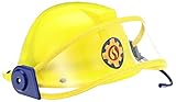 Simba 109258698 - Feuerwehrmann Sam Helm, Feuerwehrhelm, gelb, mit Mikrofon, Größeneinstellung...