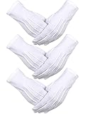3 Paar Nylon Baumwolle Handschuhe Weiß Parade Kostüm Handschuhe für Polizei Formale Smoking...