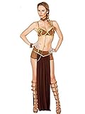 Tooperze Beautyplay Sexy Damen Kostüm Pinzessin Leia Kostüm Damen Cosplay Slave Ladies Princess...