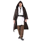 Applysu Jedi-Kostüm für Erwachsene und Kinder, Jedi-Film, Cosplay, mittelalterliches Outfit,...