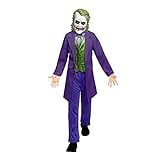 Amscan - Kinderkostüm Joker, Mantel mit Hemdeinsatz, Hose, Latexmaske, Film, Horror-Clown, Killer,...