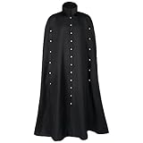 Zauberer Kostüm Herren -Gothic Zauberer Robe Herren Hexenmeister Umhang Ohne Kapuze Mittelalter...