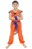 CoolChange Son Goku Kinder Kostüm | Trainingsanzug bei Muten Roshi | Größe: 110