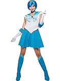Funidelia | Sailor Merkur Kostüm - Sailor Moon 100% OFFIZIELLE für Damen Größe L Anime, Cosplay,...