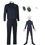 CR ROLECOS Satoru Gojo Cosplay-Kostüm aus dem Anime Jujutsu Kaisen Schuluniform für Jungen,...