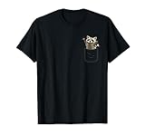 Niedlicher Waschbär Marder Brusttasche Raccoon T-Shirt