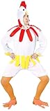 FIESTAS GUIRCA Hahn Kostüm Herren - Huhn Kostüm Erwachsene Karneval inkl. Hühnchen Hut - Größe...