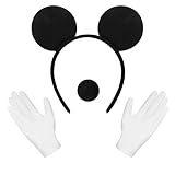 GUBOOM Mouse Kostüm Herren, Maus Mouse Kostüm, Maus Ohren Kostüm Set, Maus kostüm Erwachsene,...