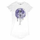 Disney T-Shirt-Kleid für Damen | Nightmare Before Christmas Damen Kleid | 100% Baumwolle, weiß |...