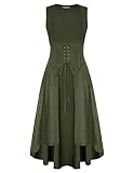 Scarlet Darkness Renaissance-Kostüm für Damen, Unterbrustkleid, Piraten-Bauernkleid, hoch niedrig,...