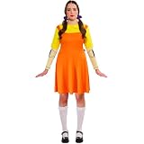 Rubies Offiziel Squid Game Classic Girl Doll Erwachsenekostüm, Verkleidung für Erwachsenen