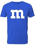 Lustiges Fasching & Karneval Männer Gruppen T-Shirt mit M Aufdruck in bunten Farben m & m und m...