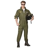 Widmann - Kostüm Kampfjet Pilot, Overall, Faschingskostüme, Karneval