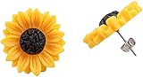 U-M 15MM Sonnenblume Harz Ohrstecker Charms Ohrringe Schmuck Geschenke für Frauen Mädchen