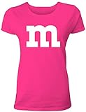 Lustiges Fasching & Karneval Frauen Gruppen T-Shirt mit M Aufdruck in bunten Farben m & m und m für...