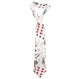 TOYANDONA Spielkarten Krawatten Krawatten Poker Würfel Druck Krawatte Party Kostüm Anziehzubehör...