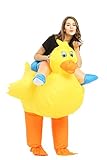 JYZCOS Aufblasbare gelbe Ente Kostüm für Junggesellinnenabschied, Halloween, Tierkostüm