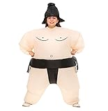 AirSuit® Aufblasbares Sumo-Kostüm für Kinder | Größe 120 bis 150cm | Ungewöhnliches Kostüm...