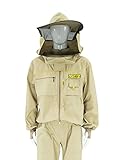LYSON Imkerbluse mit abnehmbarem Hut/Imkerjacke mit Handstulpen mit Daumenloch Unisex Imkerbluse...