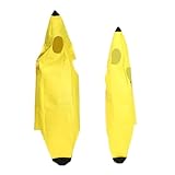 JISADER 2X Bananenkostüm für Erwachsene und Kinder, Cosplay-Outfit, niedlich, bequem,...