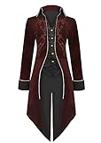 Herren Mittelalter Steampunk Jacke Gothic Frack Mantel,Renaissance Retro viktorianische Hof...