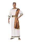 Bristol Novelty AC734X XL Griechischer Gott mit brauner Schärpe, Größe, Einfarbig, White, Brown
