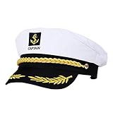 Bestoyard Kapitänsmütze für Erwachsene, Yacht, Boot, Schiff, Seemann, Marine, Admiral, Kostüm,...