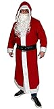 Bad Taste Weihnachtsmann Mantel - 5 Teile - Größe M bis XXXXL - Nikolaus Kostüm mit Gürtel,...