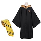 Harry Potter Kostüm Erwachsene, Umhang mit Krawatte, Zauberer Kostüm für Halloween Cosplay...