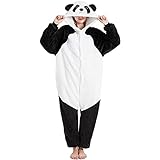 LATH.PIN Pyjamas Jumpsuit Panda Unisex Erwachsene Tier Onesie Cosplay Halloween Karneval Kostüme...