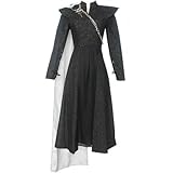 LIOEUE Daenerys Targaryen Kostüm Damen - Cosplay Kleid Mit Ring Für Halloween & Mottoparty...