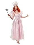 Rubies Glinda-Kostüm für Damen, Zauberer von Oz, Kleid und Diadem, wie abgebildet, L