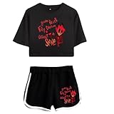 LKY STAR Anime Hazbin Hotel T-Shirts und Kurze Hose Set Charlie Morningstar Vaggie Cosplay Crop Top...