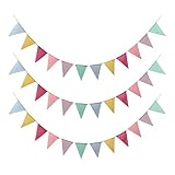 Wimpelkette outdoor | 3 stück pack wimpel girlande, wimpelkette outdoor wetterfest stoff, Anwendbar...