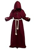 Gothden Golden service Priester Robe Mönch Mittelalterliche Kapuze Kapuzenmönch Renaissance Robe...