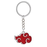 Naruto Wolken-Design Schlüsselanhänger, 1,6 x 3,4 cm, leuchtendes Rot – Stilvoll, Langlebig &...