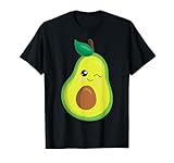Avocado-Kostüm, vegan, zwinkernd, süße Avocado-Mädchen T-Shirt