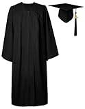GraduatePro Abschluss Talar mit Hut 2024 Absolventen Robe Bachelor Uni Master Kostüm Geschenke...