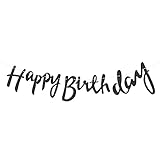 Happy Birthday Banner,5 Meter Glitter/Metallic Happy Birthday Girlande zum Aufhängen für...