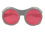 Sonnenbrille, Weiß, Schwarz, mit Gläsern im Willy Wonka-Design, für Filmkostüme, Halloween und...