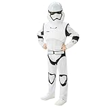 Rubie's 3620268 - EP7 Stormtrooper deluxe child, L - 7/8 Jahre, weiß/schwarz