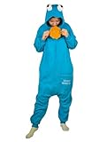 RANSUU Cookie Monster Onesie Jumpsuit Relaxo Kostüm Erwachsene Pyjama Damen Herren Tier Schlafanzug...